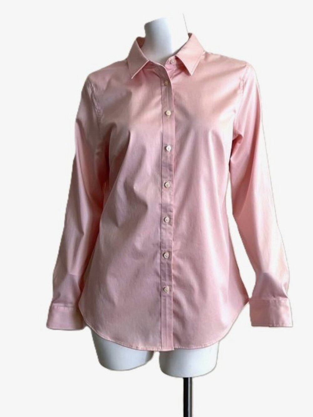 Banana Republic Tailored Fit Shirt Size 10 Venetian Pink Button Stretch Non Iron